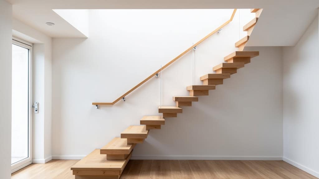 Monte-escalier debout installé dans une maison à Virignin