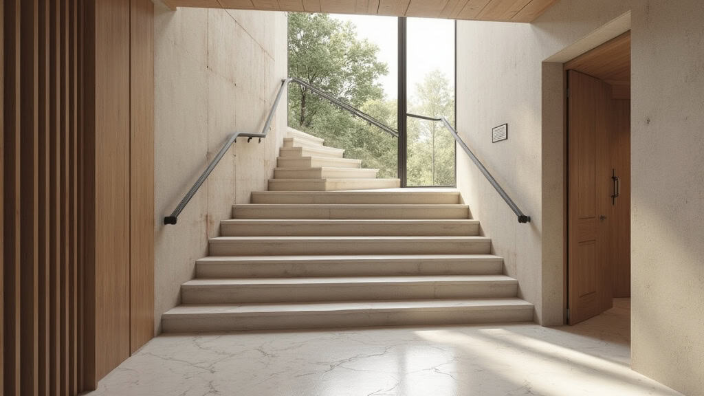 Monte-escalier debout utilisé dans un escalier étroit à Ligny-en-Barrois