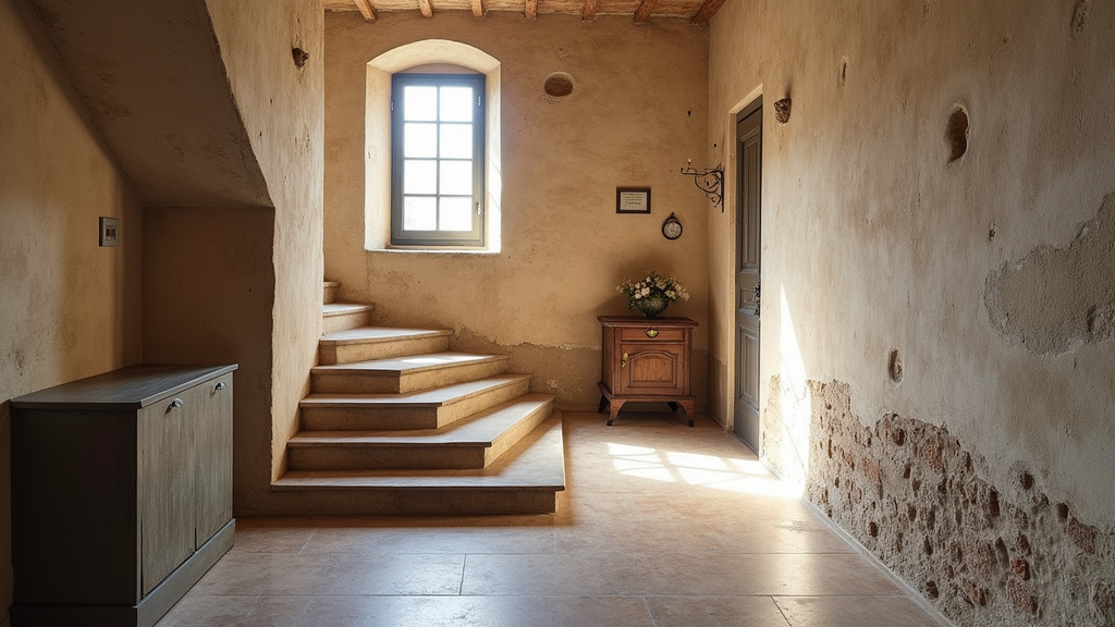 Monte-escalier discret dans une maison ancienne de Barbezieux-Saint-Hilaire
