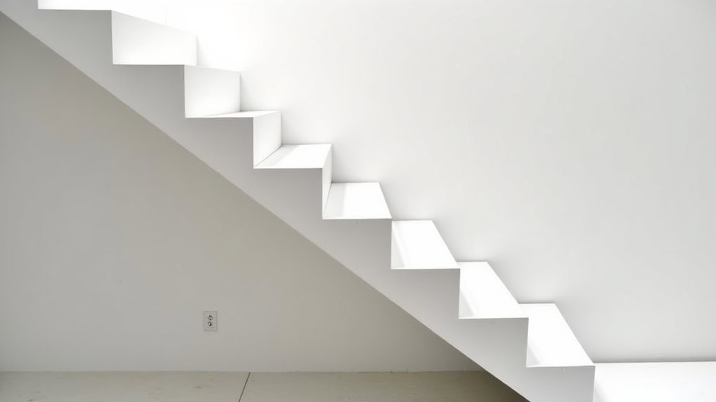 Monte-escalier droit en cours d’installation dans une maison à Veynes