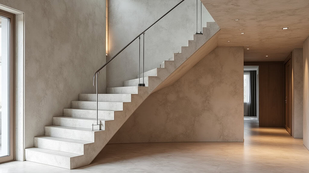 Monte-escalier droit en fonctionnement dans une maison de Le Thor