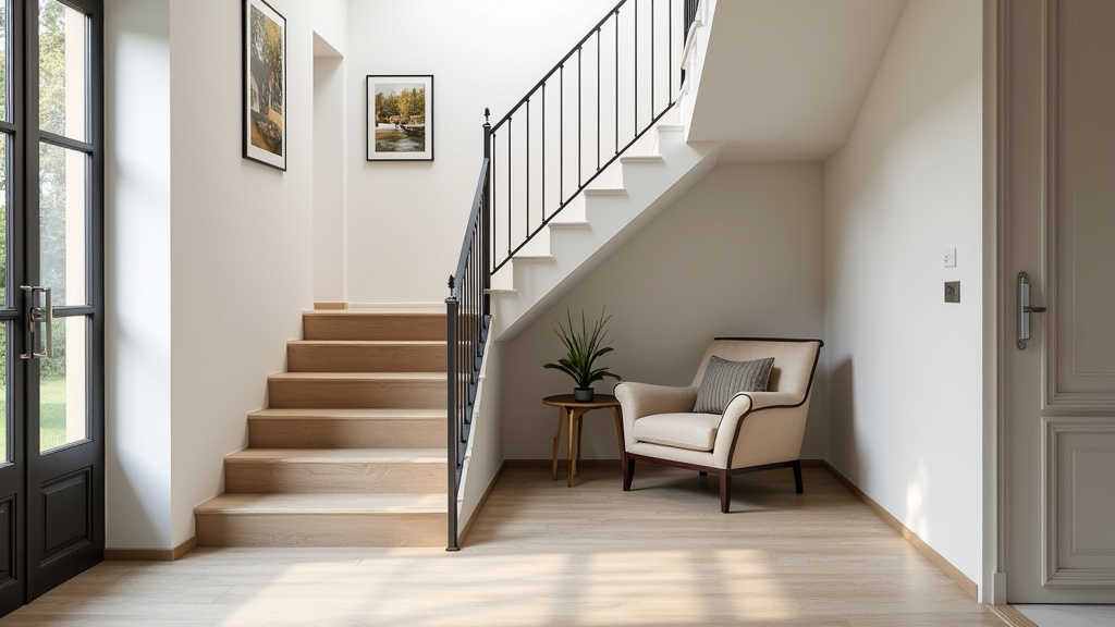 Monte-escalier droit installé dans un escalier intérieur à Livinhac-le-Haut