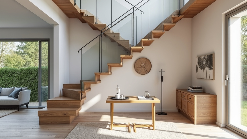 Monte-escalier droit installé dans une habitation à Bilieu