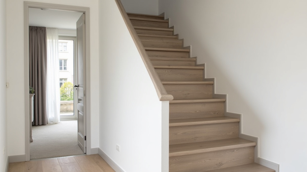 Monte escalier droit installé dans une maison à Allennes-les-Marais