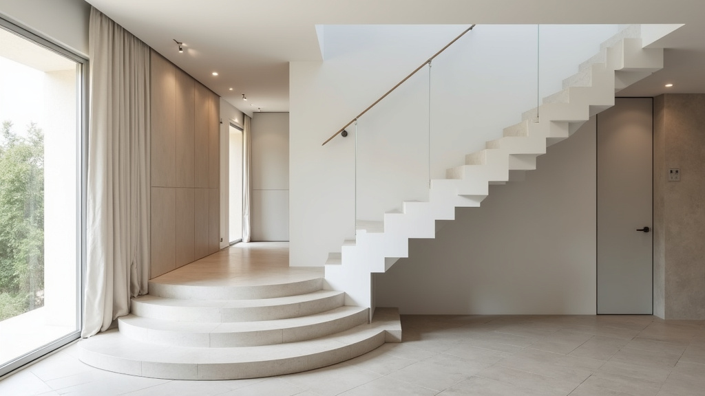 Monte-escalier droit installé dans une maison à Beaurains