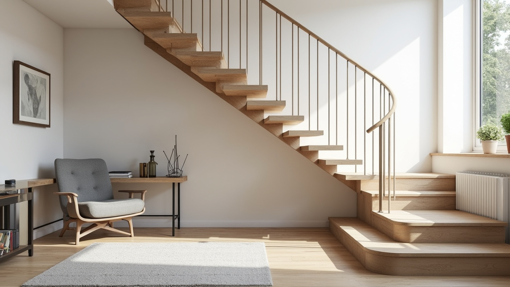 Monte-escalier droit installé dans une maison à Béganne