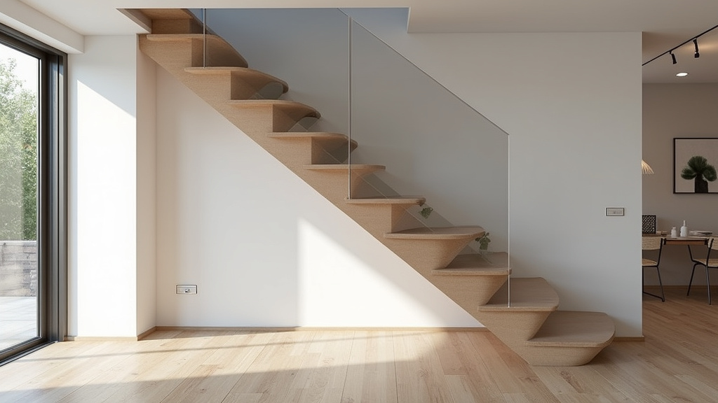 Monte-escalier droit installé dans une maison à Bouchain