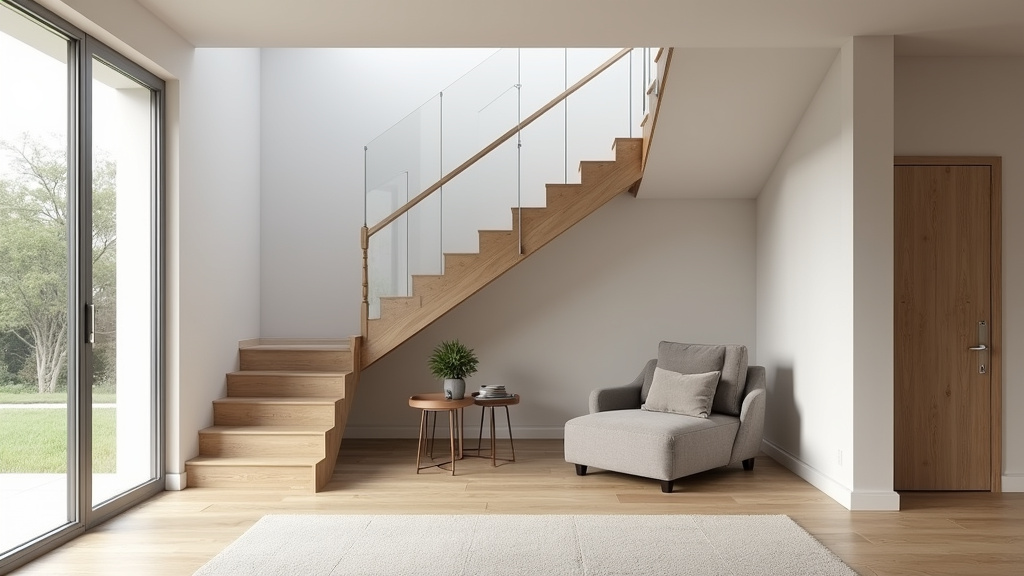 Monte-escalier droit installé dans une maison à Cangey