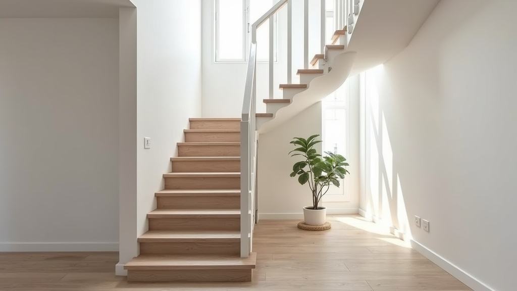 Monte escalier droit installé dans une maison à Challans