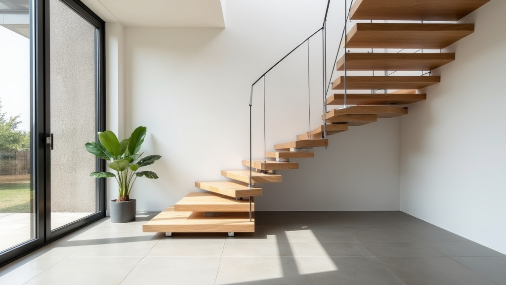 Monte escalier droit installé dans une maison à Challex