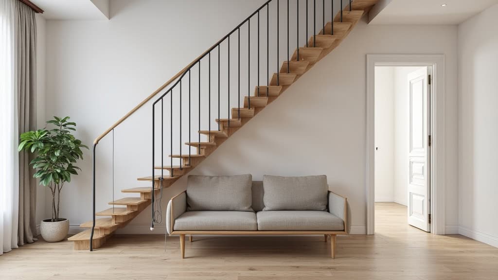 Monte-escalier droit installé dans une maison à Chars