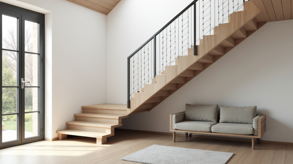 Monte-escalier droit installé dans une maison à Chaulgnes