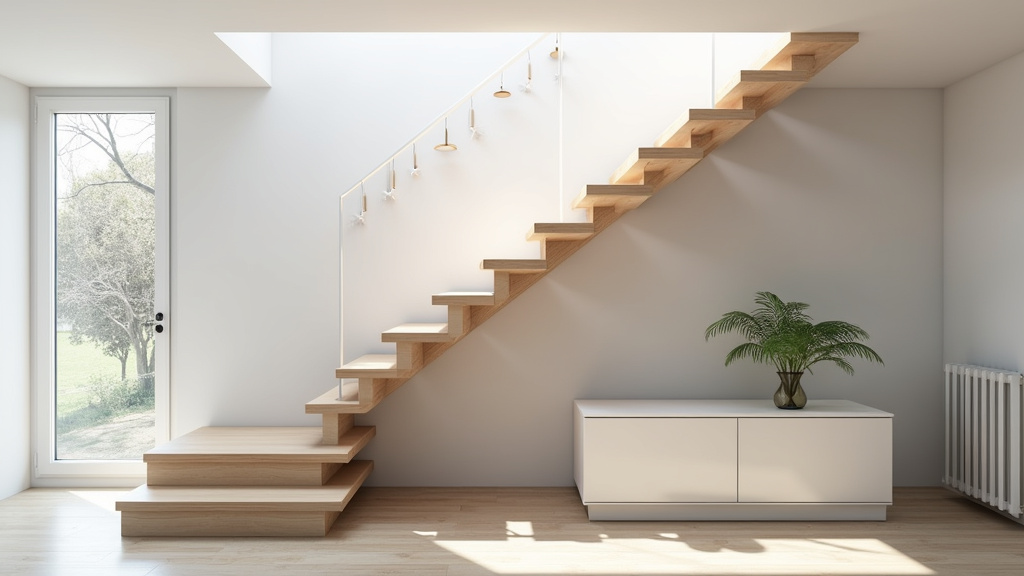 Monte-escalier droit installé dans une maison à Dompierre-sur-Veyle