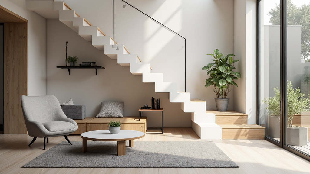 Monte-escalier droit installé dans une maison à Étampes-sur-Marne