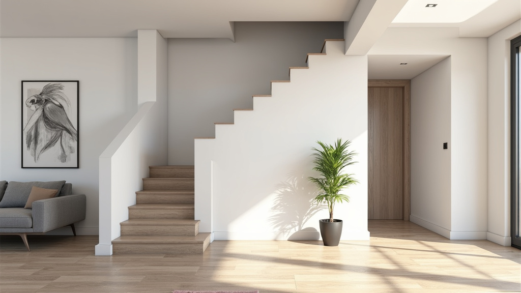 Monte-escalier droit installé dans une maison à Houppeville (76770)