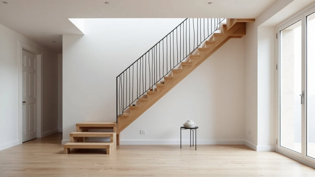 Monte-escalier droit installé dans une maison à La Possonnière