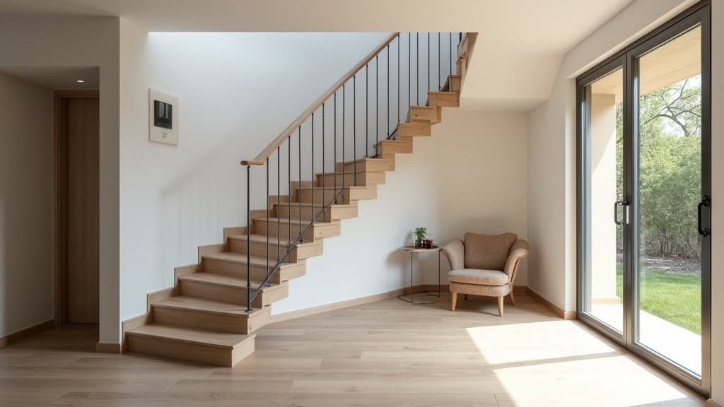 Monte-escalier droit installé dans une maison à La Roche-Chalais