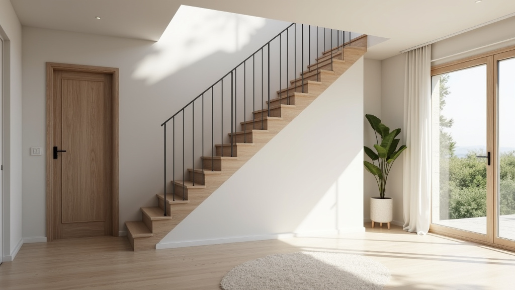 Monte-escalier droit installé dans une maison à La Trinité-Surzur