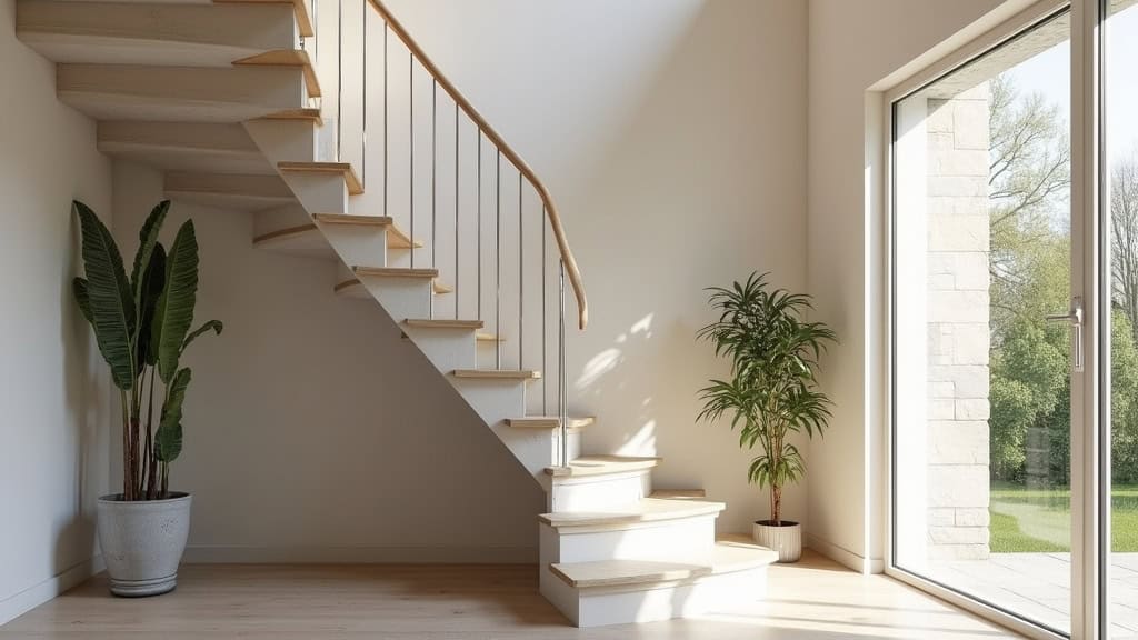Monte-escalier droit installé dans une maison à La Villedieu-du-Clain