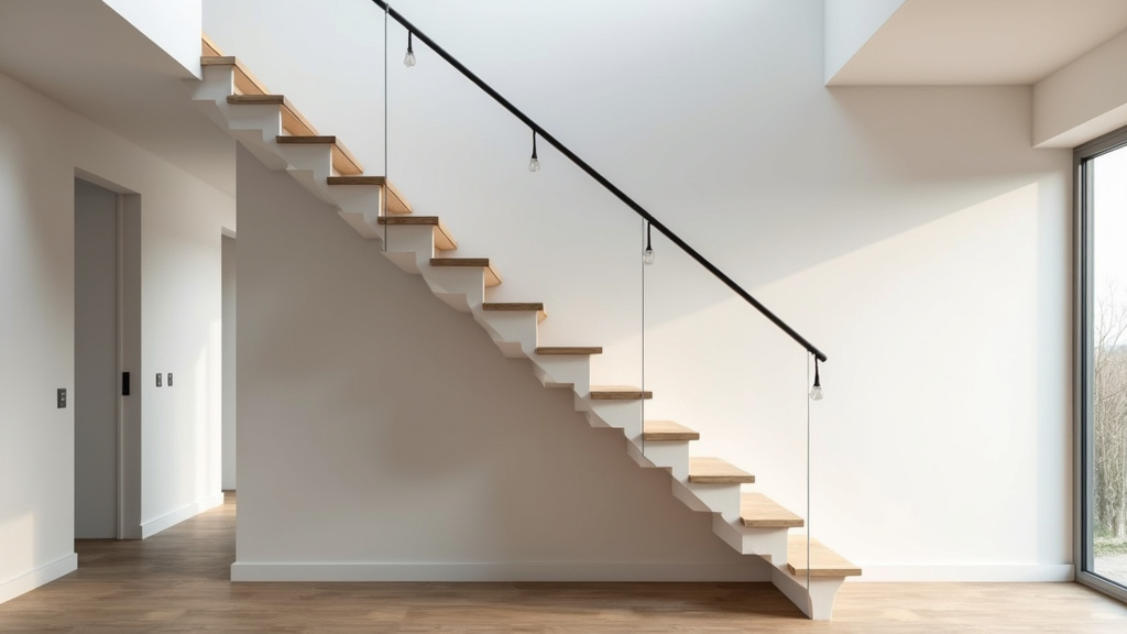 Monte-escalier droit installé dans une maison à Lamothe-Capdeville