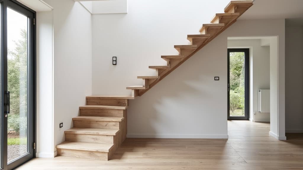 Monte-escalier droit installé dans une maison à Le Poinçonnet