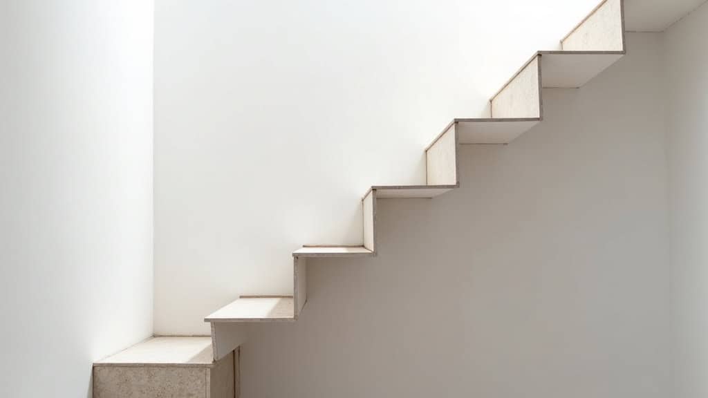 Monte-escalier droit installé dans une maison à Lisieux, adapté aux escaliers rectilignes