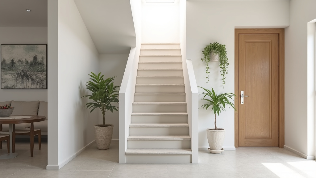 Monte-escalier droit installé dans une maison à Mers-les-Bains