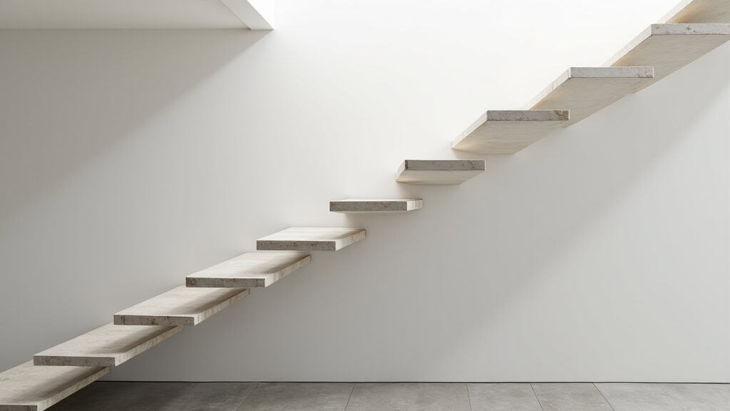 Monte-escalier droit installé dans une maison à Mézeray, escalier droit sans courbe