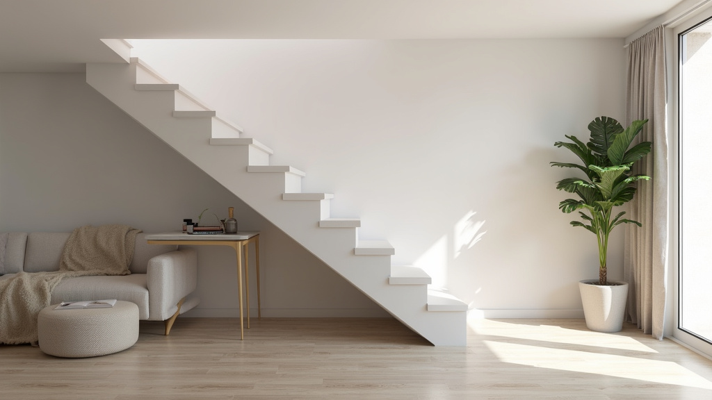 Monte-escalier droit installé dans une maison à Mézériat, vue d