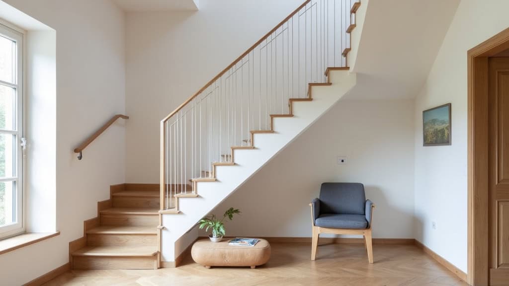 Monte-escalier droit installé dans une maison à Mirabel-et-Blacons