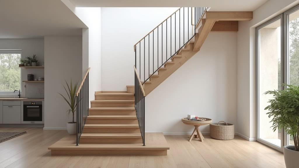 Monte-escalier droit installé dans une maison à Mirandol-Bourgnounac