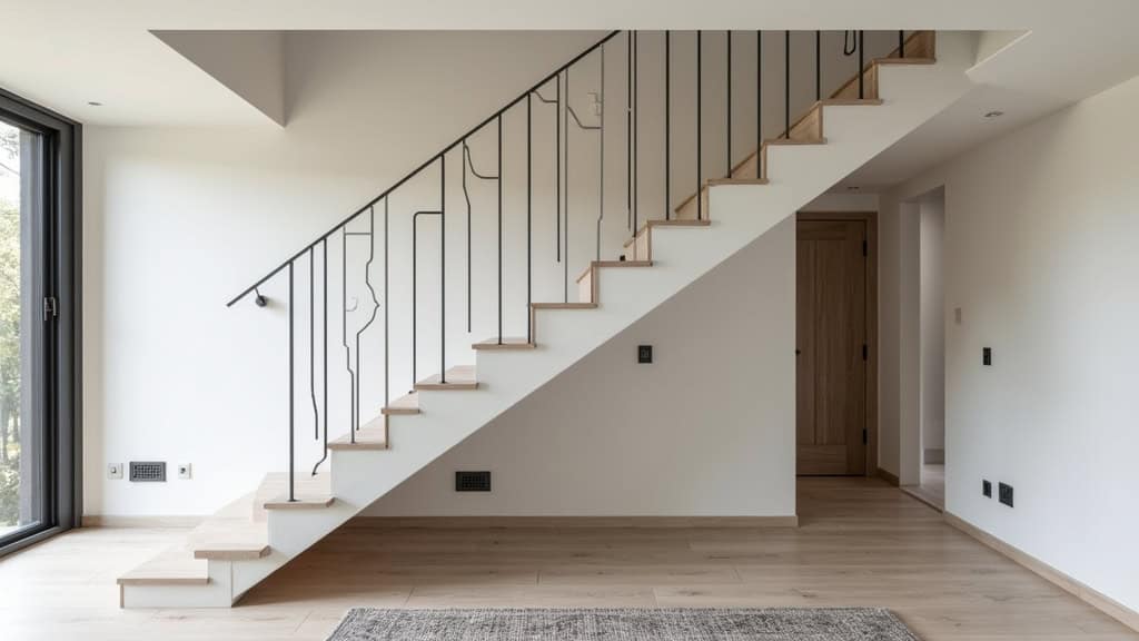 Monte-escalier droit installé dans une maison à Mirebeau