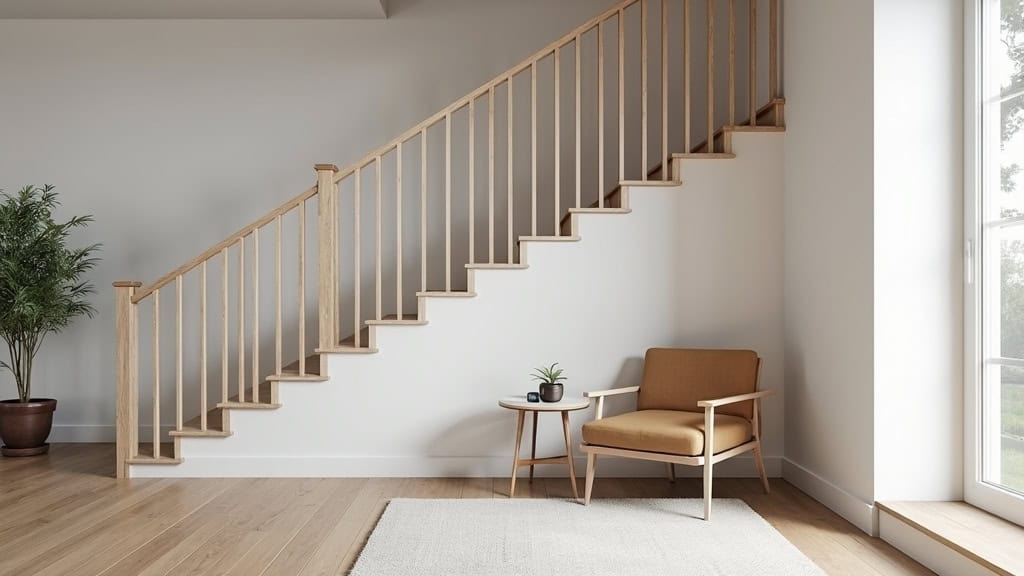 Monte-escalier droit installé dans une maison à Montmarault