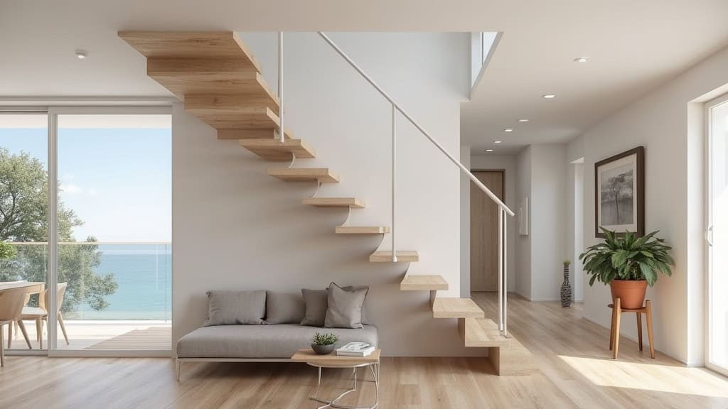 Monte-escalier droit installé dans une maison à Nort-sur-Erdre