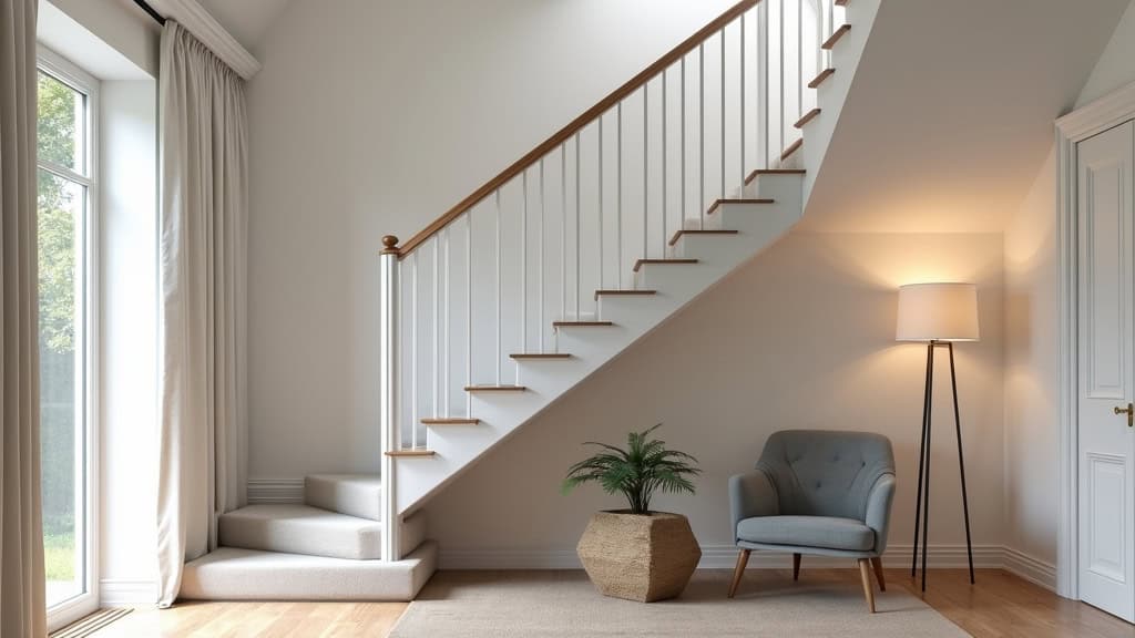 Monte-escalier droit installé dans une maison à Parmain