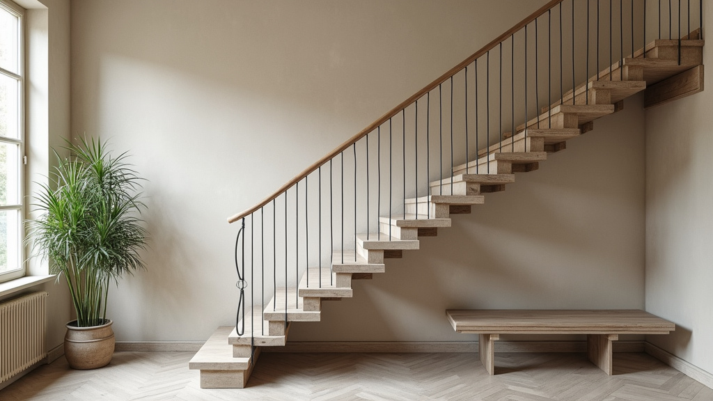 Monte-escalier droit installé dans une maison ancienne à Ballan-Miré