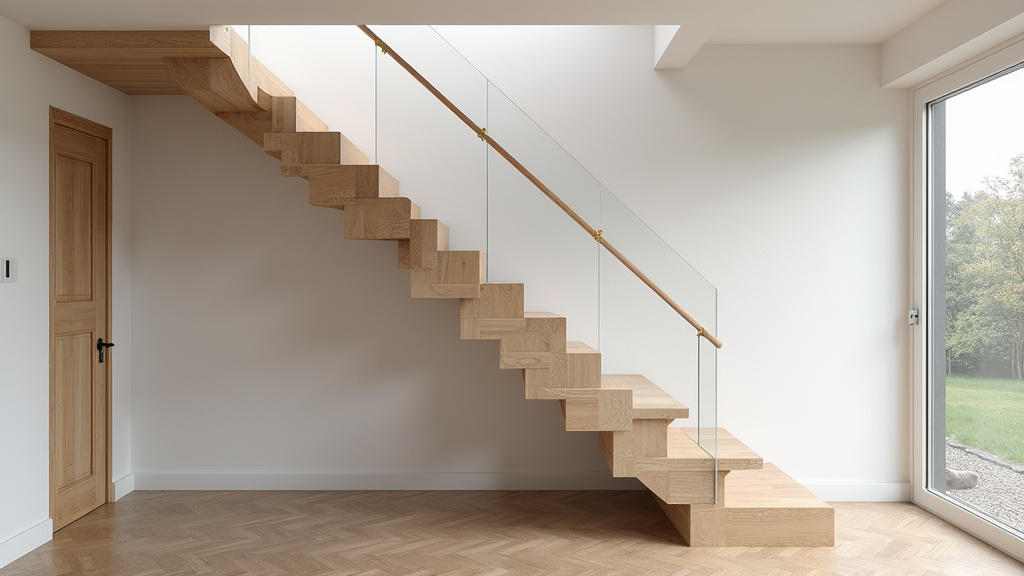 Monte-escalier droit installé dans une maison angevilloise avec escalier droit