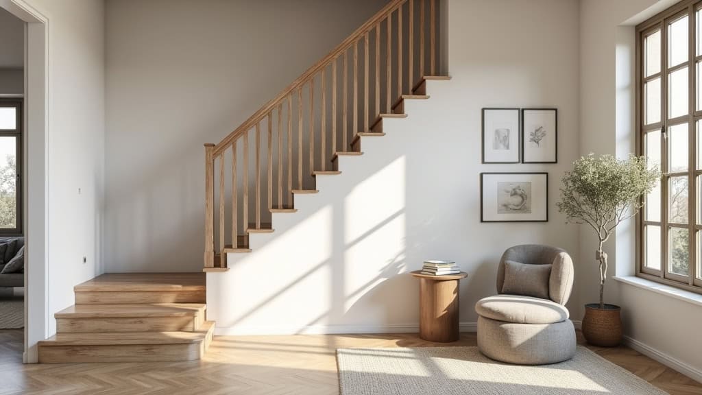 Monte-escalier droit installé dans une maison traditionnelle à Aire-sur-la-Lys