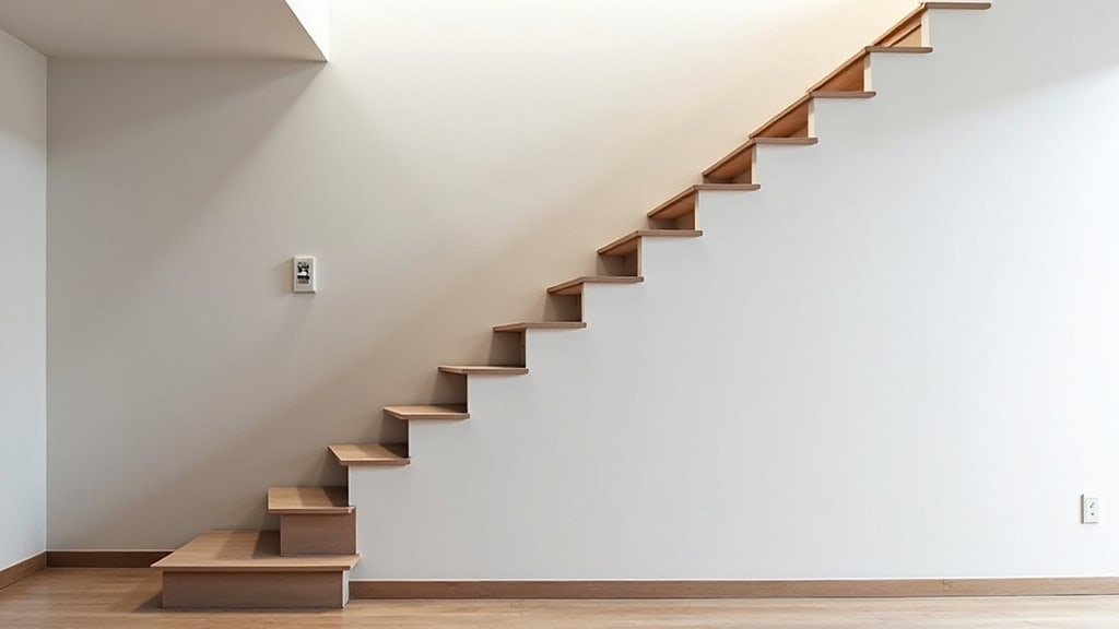 Monte-escalier droit installé dans une maison traditionnelle à Bourg-Achard