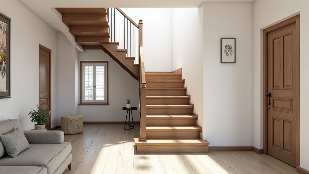 Monte-escalier droit installé dans une maison traditionnelle à Lavernose-Lacasse