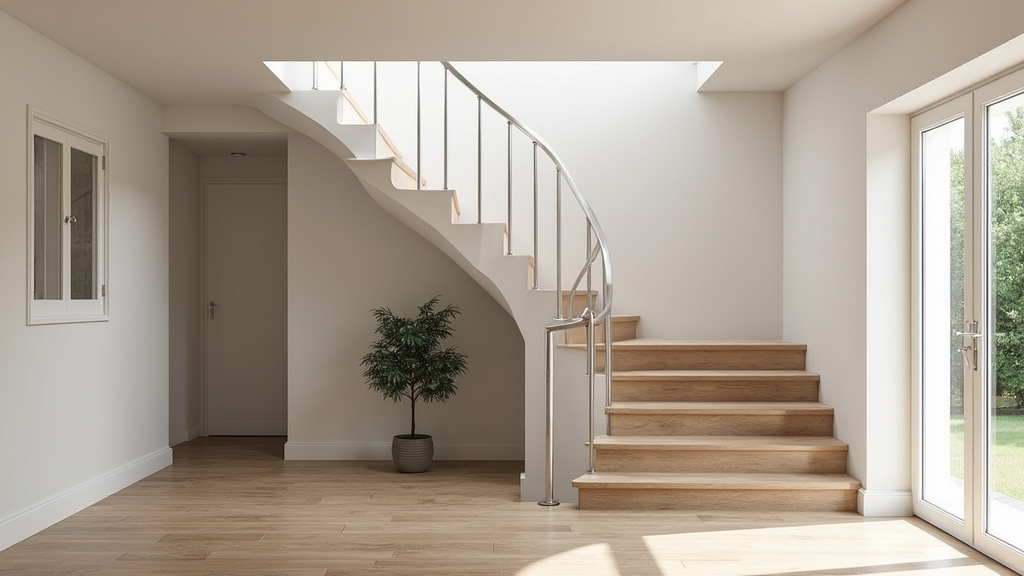 Monte escalier droit installé dans une maison traditionnelle d