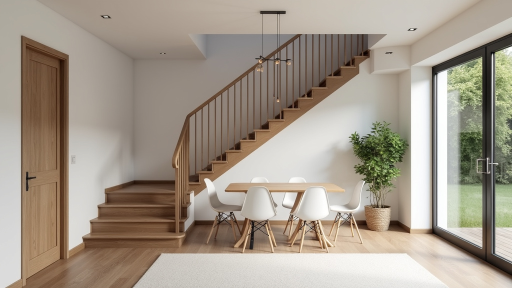 Monte-escalier droit installé dans une maison typique de Fressenneville avec escalier droit