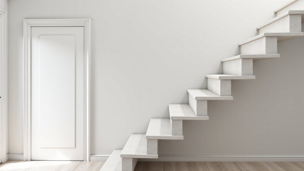 Monte-escalier droit installé sur un escalier classique dans une maison à Colleret