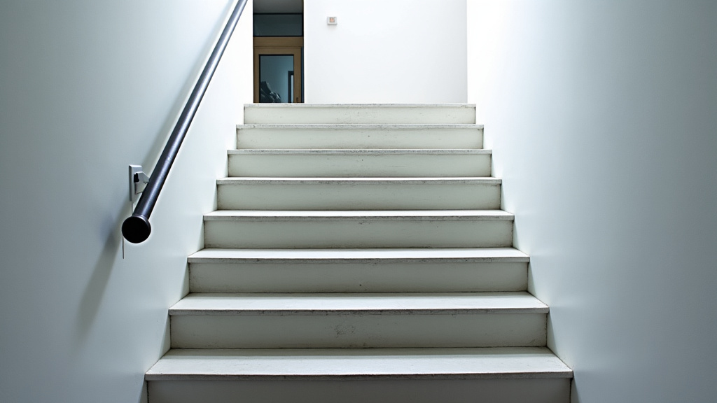 Monte-escalier droit installé sur un escalier droit à Beauregard-Vendon