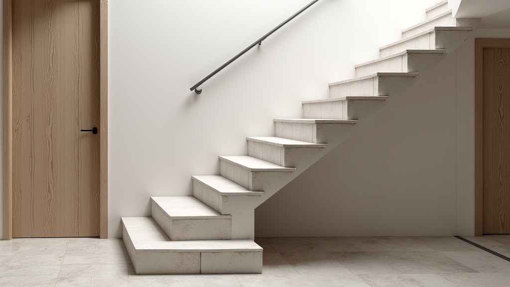 Monte-escalier droit installé sur un escalier droit à La Barre-de-Monts