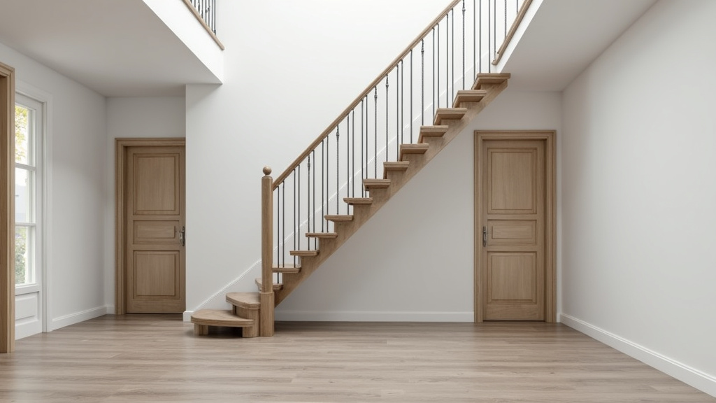 Monte-escalier droit installé sur un escalier droit à Orliénas