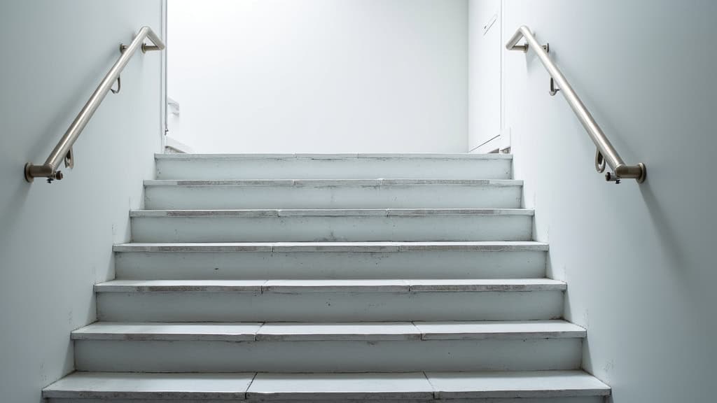 Monte-escalier droit installé sur un escalier droit à Saint-Mars-d