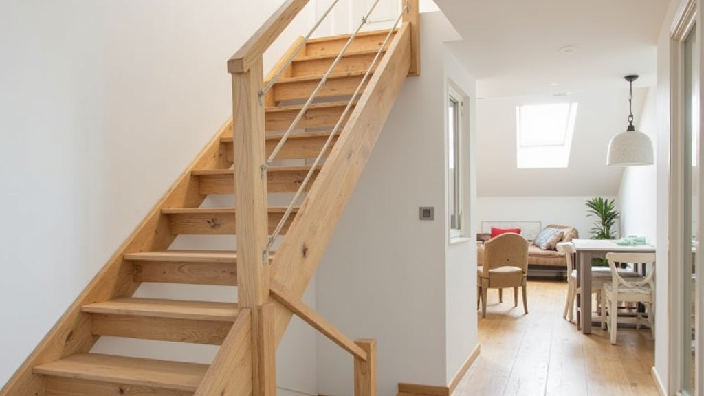 Monte escalier droit installé sur un escalier en bois à Épinay-sur-Seine