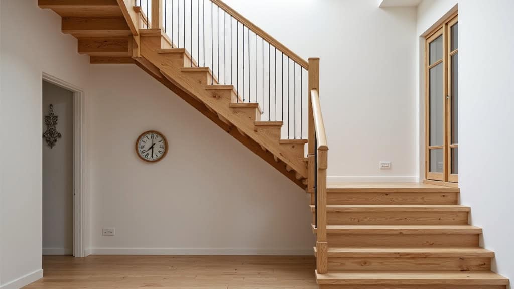 Monte-escalier droit installé sur un escalier en bois à Montgivray