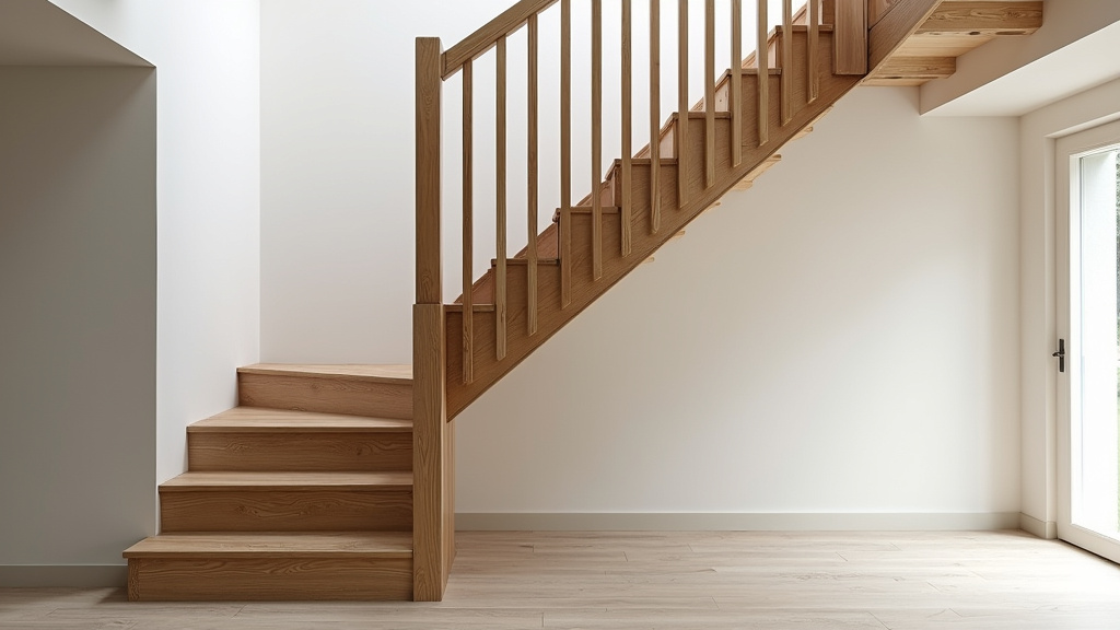 Monte-escalier droit installé sur un escalier en bois à Pérols